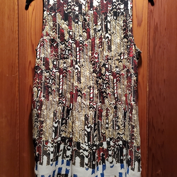 Daniel Rainn loose multicoloured printed tank top / sleeveless blouse - Picture 2 of 6